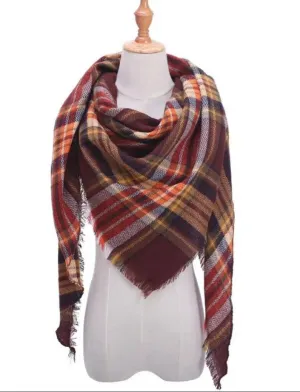 Plaid Blanket Scarf