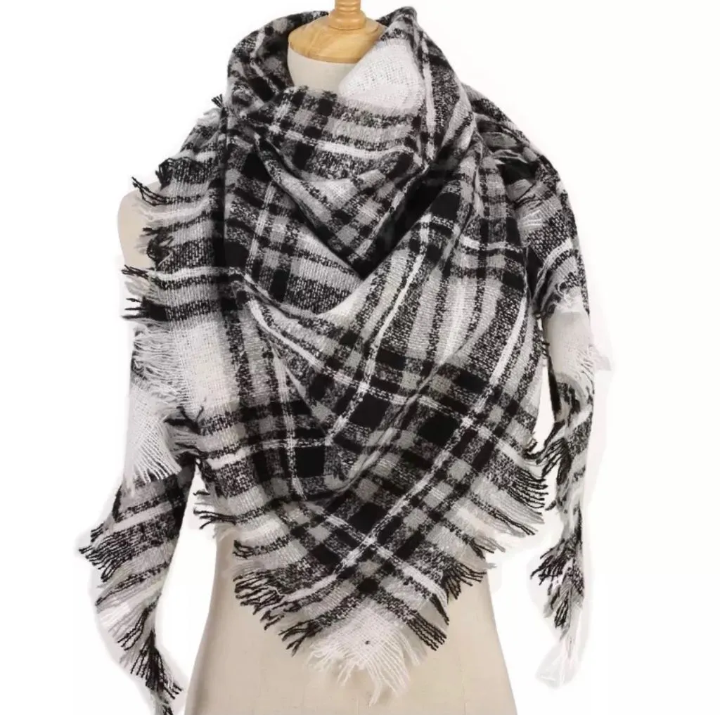 Plaid Blanket Scarf