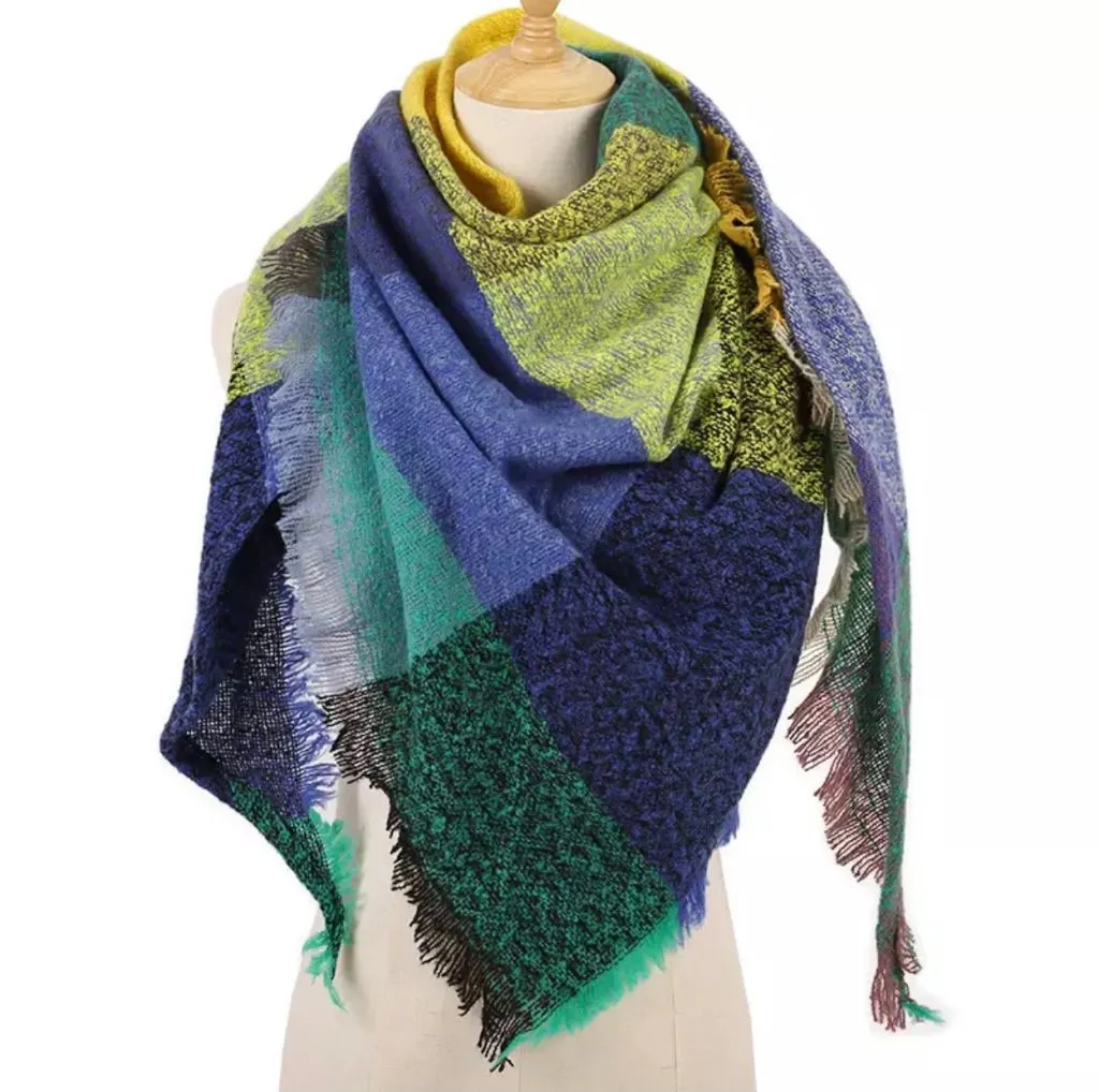 Plaid Blanket Scarf