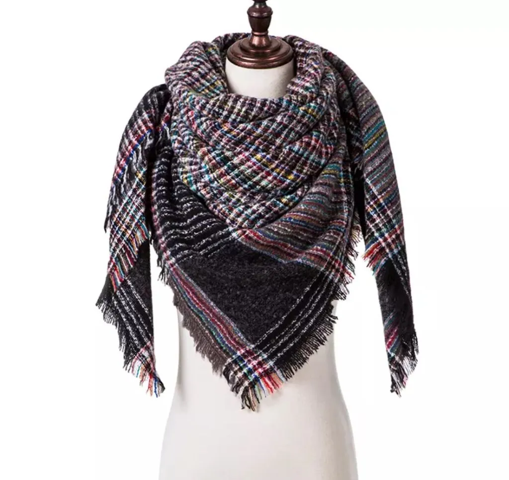 Plaid Blanket Scarf
