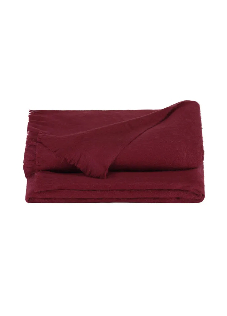 Plaid Bordeaux Red