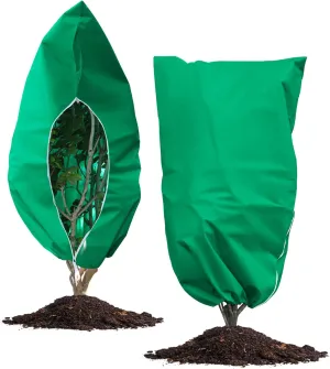 Plant Covers Freeze Protection, Reusable Frost Covers with Zipper Drawstring,Thicker Plant Protectors Bag Protect Your Plant Safe Cold Frost Wind Pests (70.8″Hx47.2″W-2packs-Green)