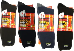 Polar Extreme Men's Thick Thermal Sock Pack of 4 All 4 Colors, 10-13