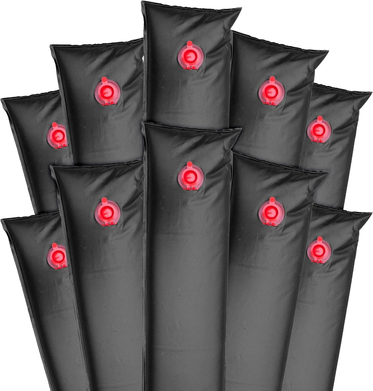 Pool Mate 1-3810-BLK-10BX Pool Cover Water Bags, 10-Pack, 10 ft. Black Single Chamber, 16 Gauge