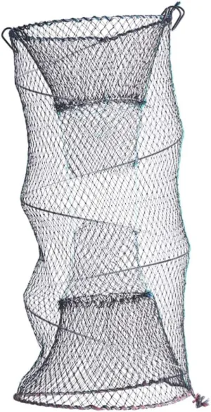 POPETPOP Foldable Portable Fishing Landing Net Zinc Plated Mesh Trap for Crayfish Lobster Shrimp and Minnows Lightweight and Easy to Use for Freshwater and Saltwater