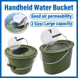 Portable Double Live Fish Bucket Breathable Fish Storage Container for Fishing