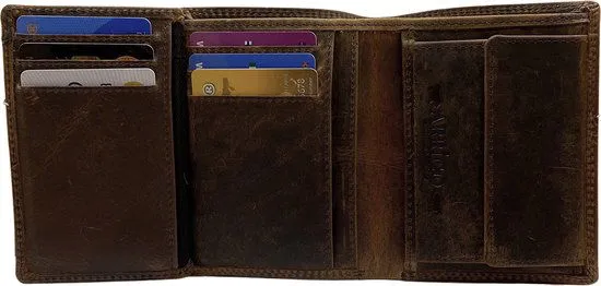 Portemonnee heren portefeuille heren arrigo portemonnee billfold model lichtbruin buffelleer