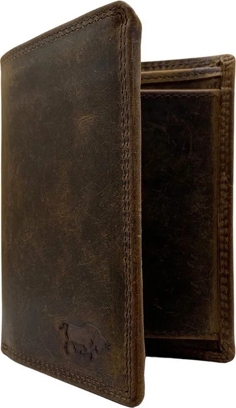 Portemonnee heren portefeuille heren arrigo portemonnee billfold model lichtbruin buffelleer