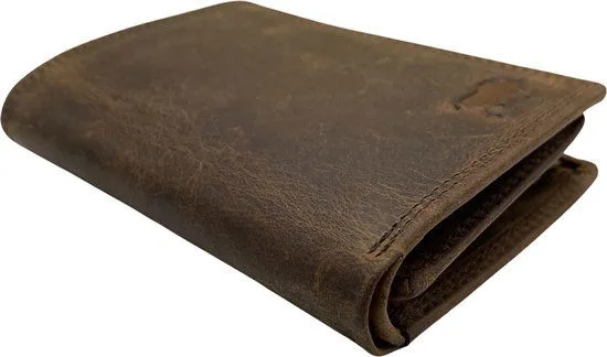 Portemonnee heren portefeuille heren arrigo portemonnee billfold model lichtbruin buffelleer