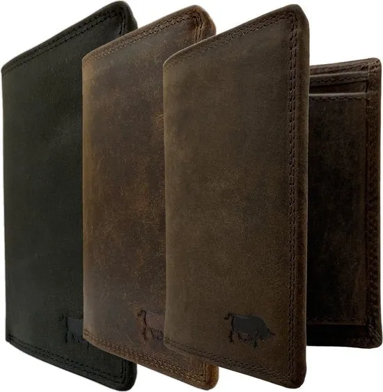 Portemonnee heren portefeuille heren arrigo portemonnee billfold model lichtbruin buffelleer