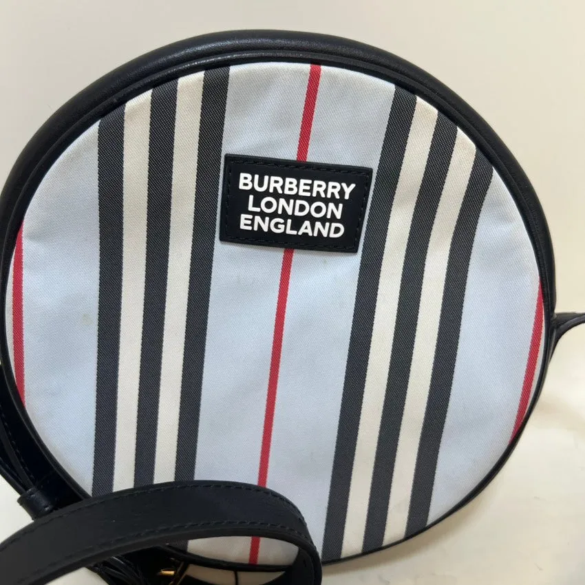 Preloved Burberry London England Round Crossbody Bag in Multicolor Canvas