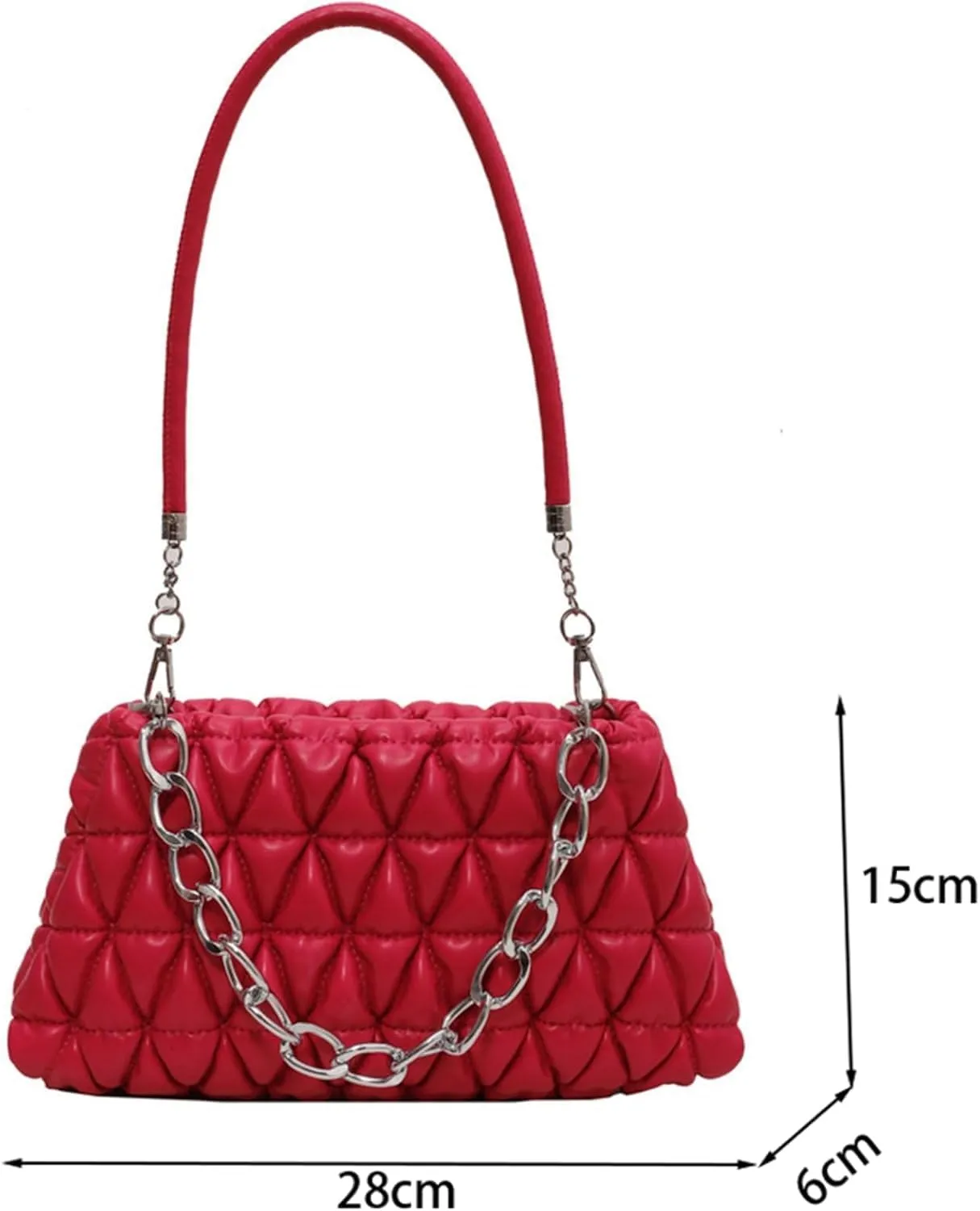 PU Leather Crossbody Bag Ladies Shoulder Top Handle Chain Bags Handbag Purse Evening Bag