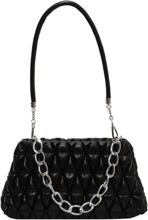 PU Leather Crossbody Bag Ladies Shoulder Top Handle Chain Bags Handbag Purse Evening Bag