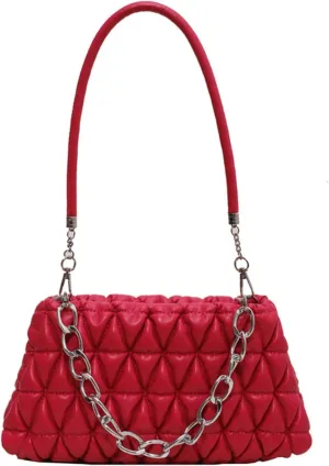 PU Leather Crossbody Bag Ladies Shoulder Top Handle Chain Bags Handbag Purse Evening Bag