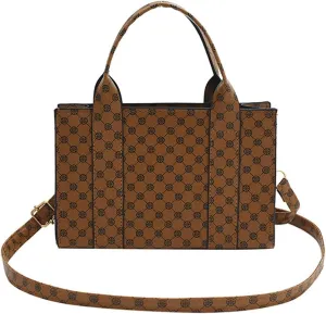 PU Leather Tote Shoulder Bag Satchel Purse Top Handle for ladies Satchel Bag Crossbody Bag with Adjustable Strap, One Color, One Size
