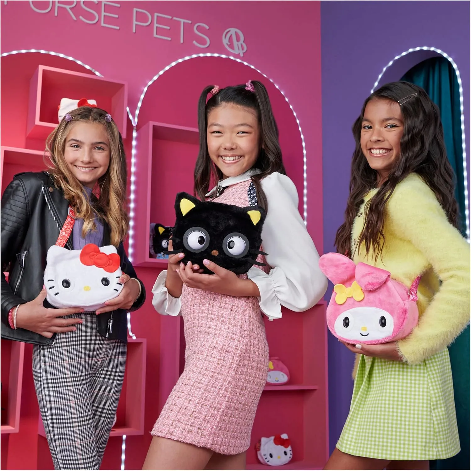 Purse Pets, Sanrio Hello Kitty and Friends, Hello Kitty Interactive Pet Toy & Crossbody Kawaii Purse, Over 30 Sounds & Reactions, Girls & Tween Gifts