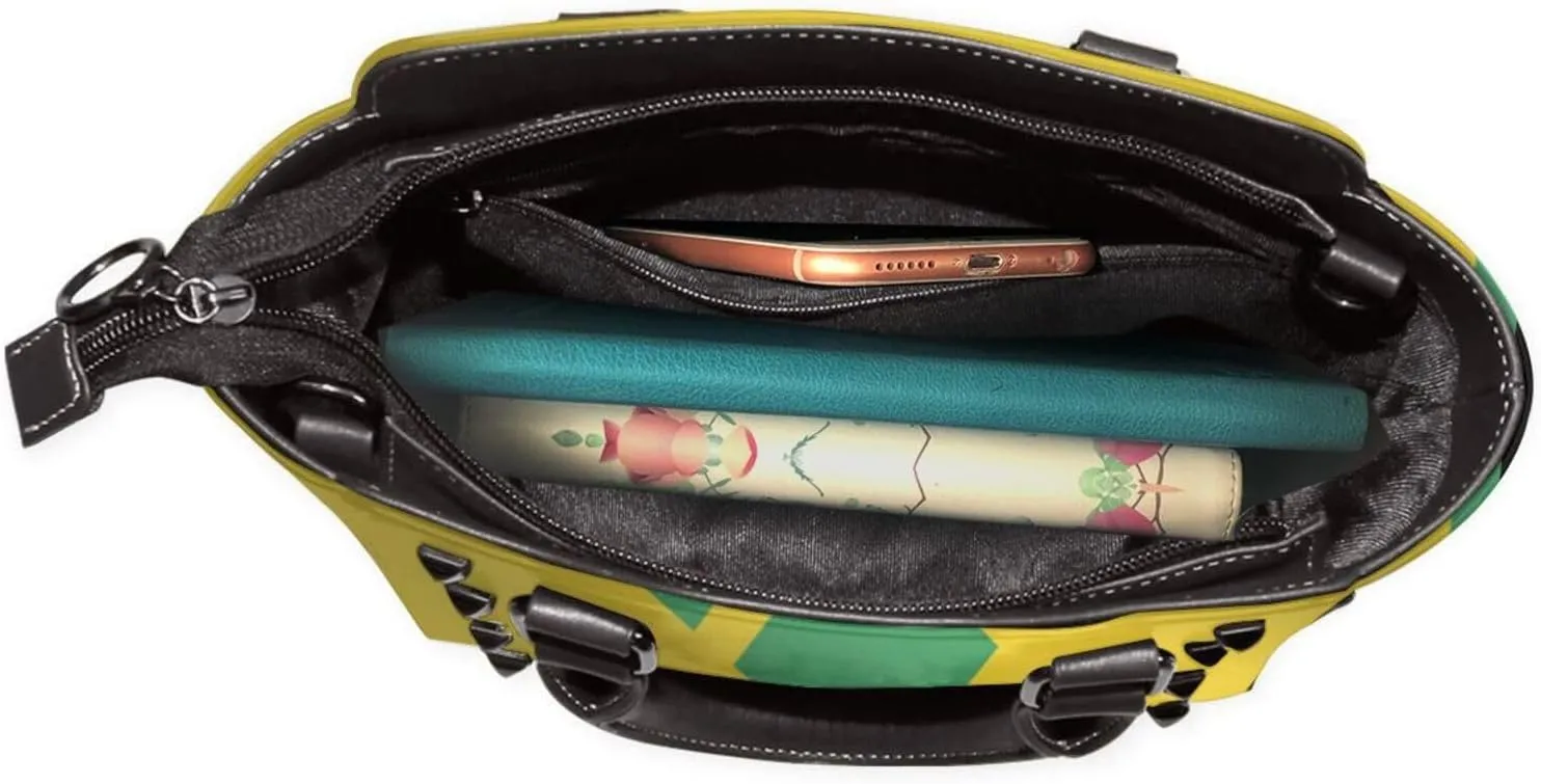 Purses for Women Faux Leather Handbags Bags Studded Tote Purse Shoulder Bag