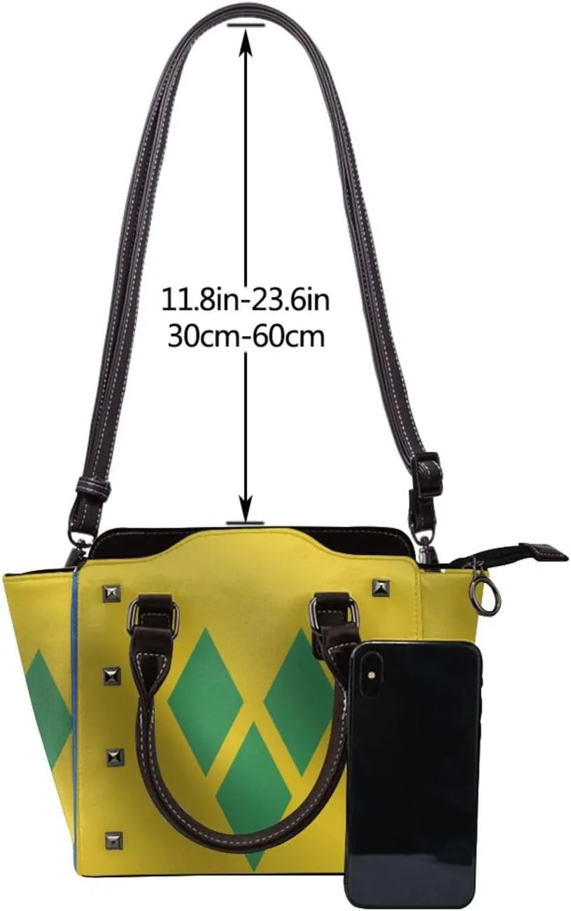 Purses for Women Faux Leather Handbags Bags Studded Tote Purse Shoulder Bag