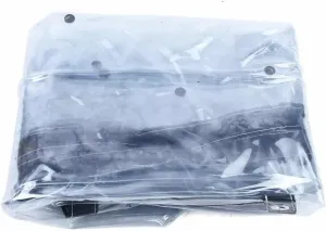 PVC Waterproof Clear Awning, 8 * 16 Ft Clear Waterproof Tarp, Vinyl Clear Curtain Walls w/ 800mm Hydrostatic Pressure, Commercial Clear Awning Canopy Patio Roll Up Enclosure for Tents, Awnings