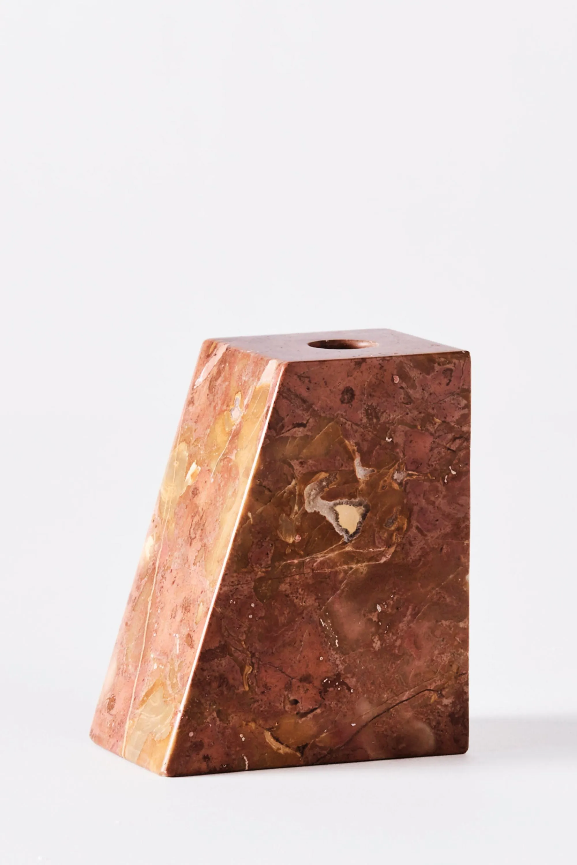 Pyramid Candle Holders Red | Dusty Deco