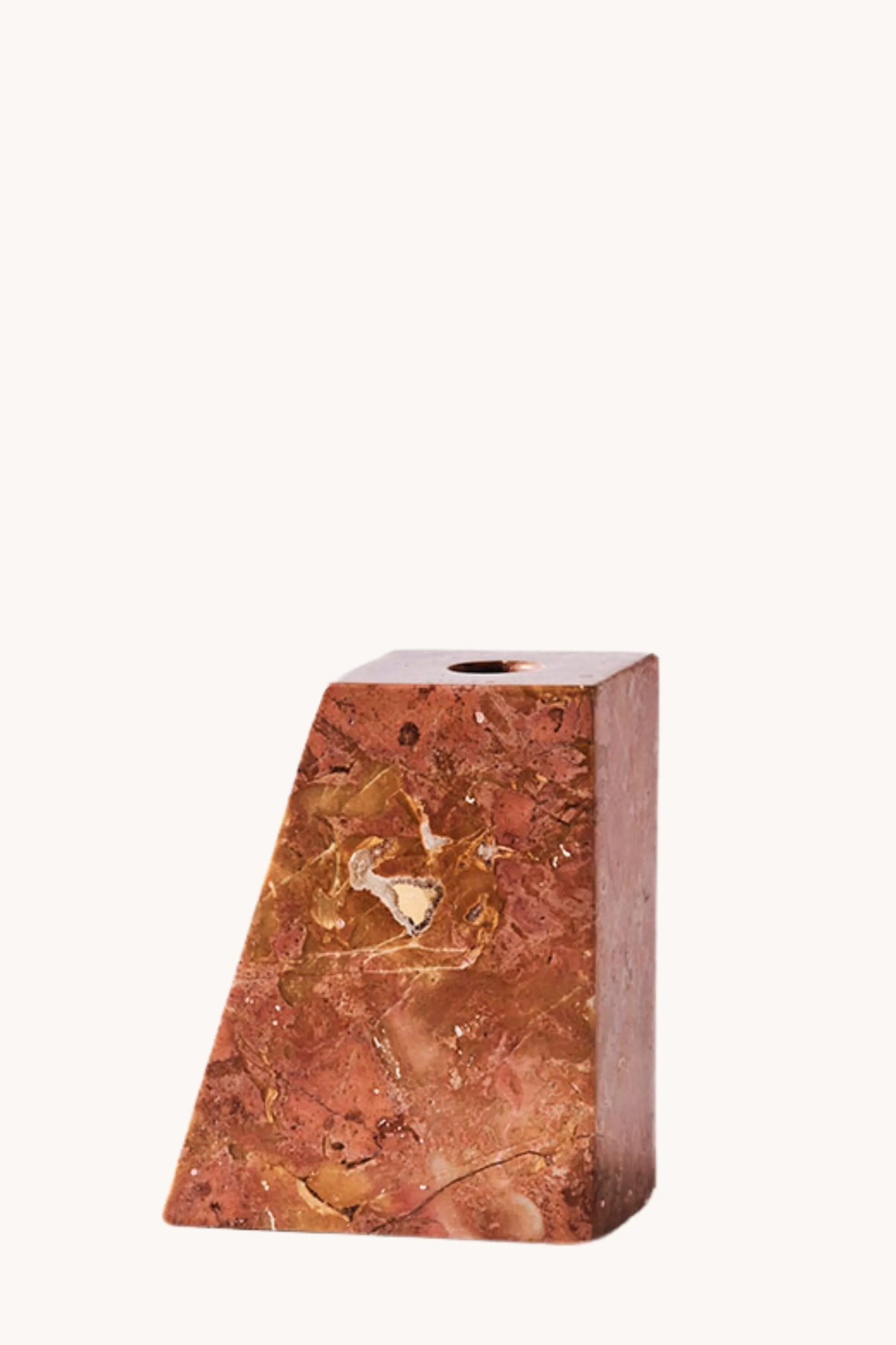 Pyramid Candle Holders Red | Dusty Deco