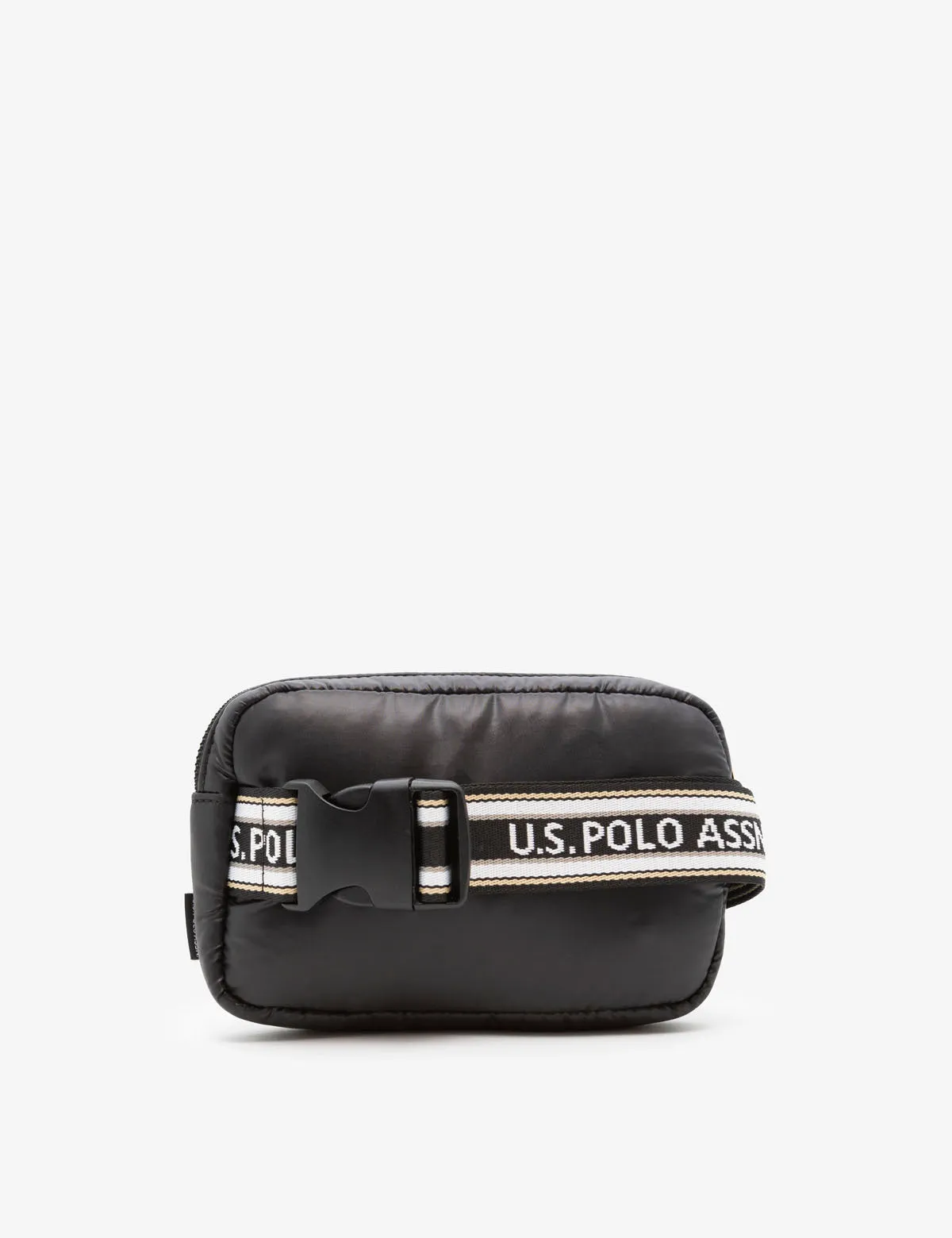 QUILTED BRANDED BELT BAG