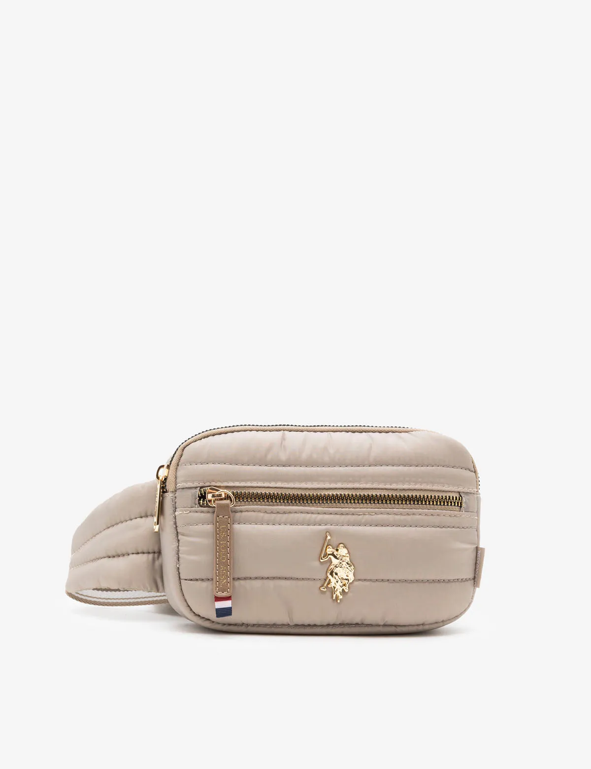 QUILTED BRANDED BELT BAG
