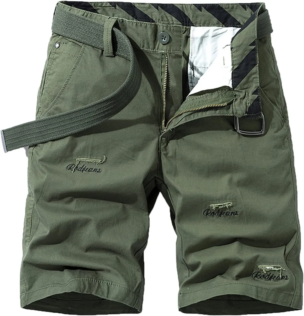 Red Shorts for Men 2023 Stylish Buckle Zipper Utility Cargo Shorts with Pockets Outdoor Sport Tooling Shorts