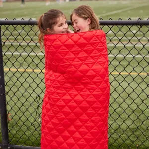 Red Waterproof Quilted Puffer Blanket