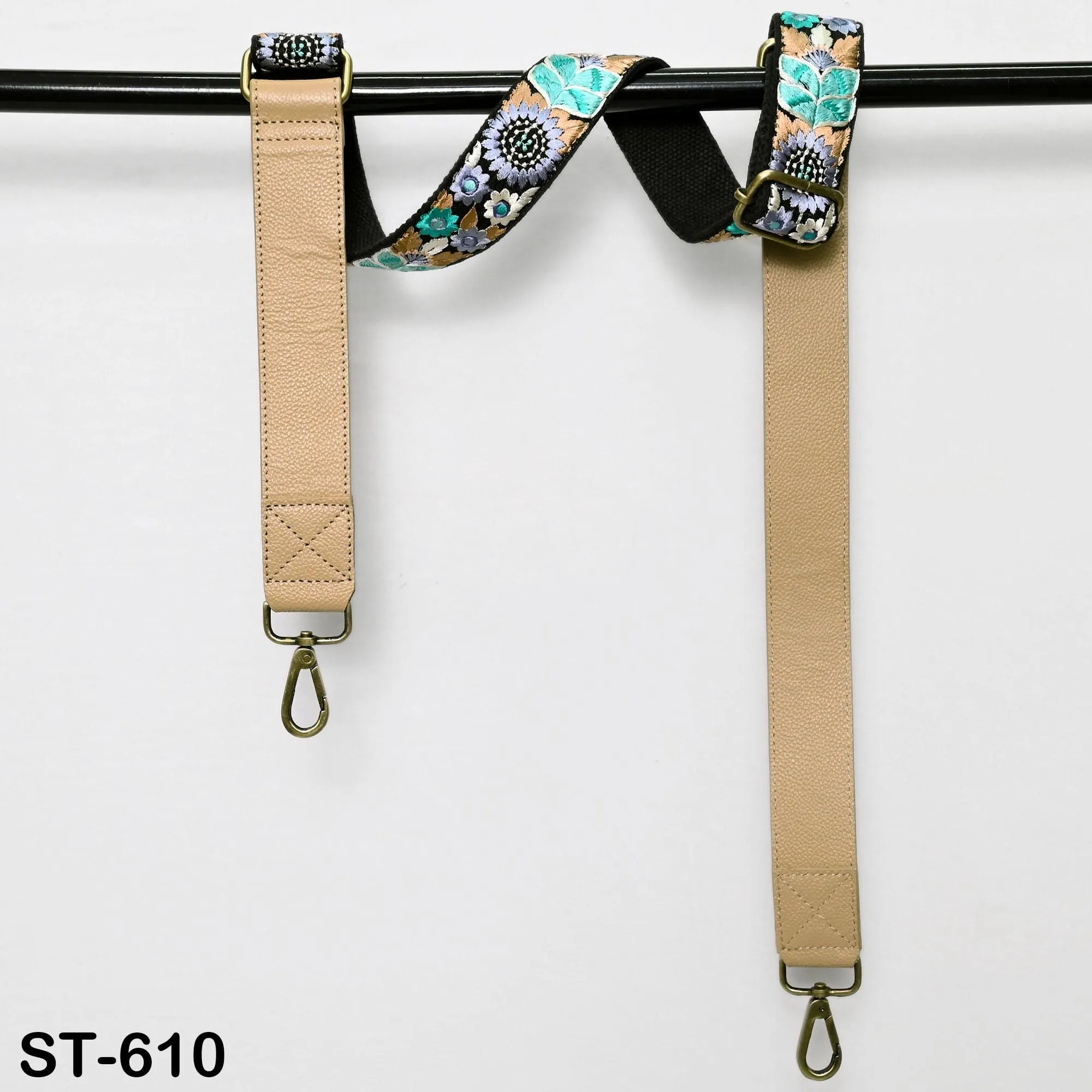 Replacement Crossbody Strap Leather Handbag Bag Adjustable Boho Gift for Father Camera Strap Shoulder Strap Purses Embroidery Pale Taupe