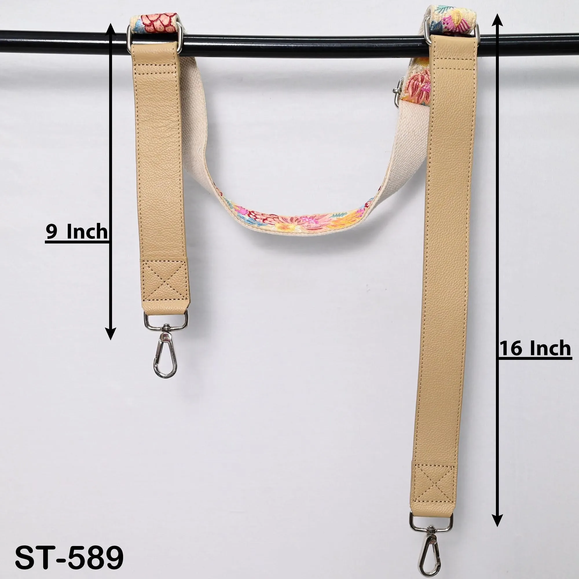 Replacement Crossbody Strap Leather Handbag Boho Bag Adjustable Gift for Sister Camera Strap Shoulder Strap Purses Embroidery Pale Taupe