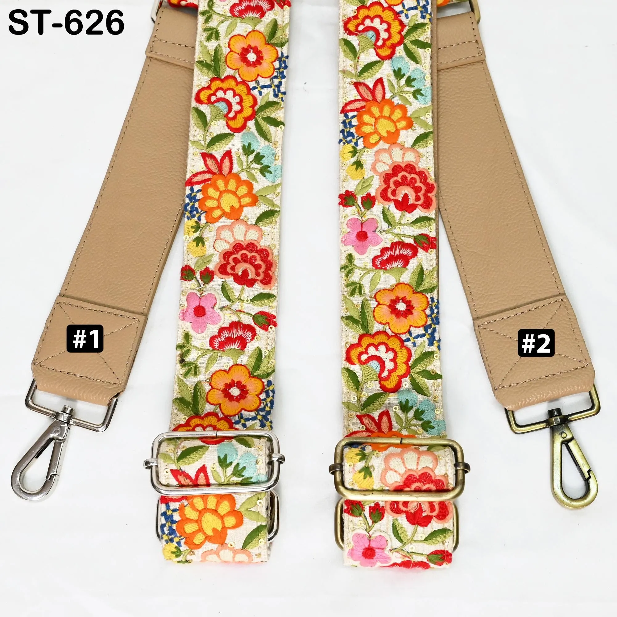 Replacement Crossbody Strap Leather Handbag Boho Bag Shoulder Strap Purses Embroidery Pale Taupe Adjustable Strap Christmas Gift for Mother