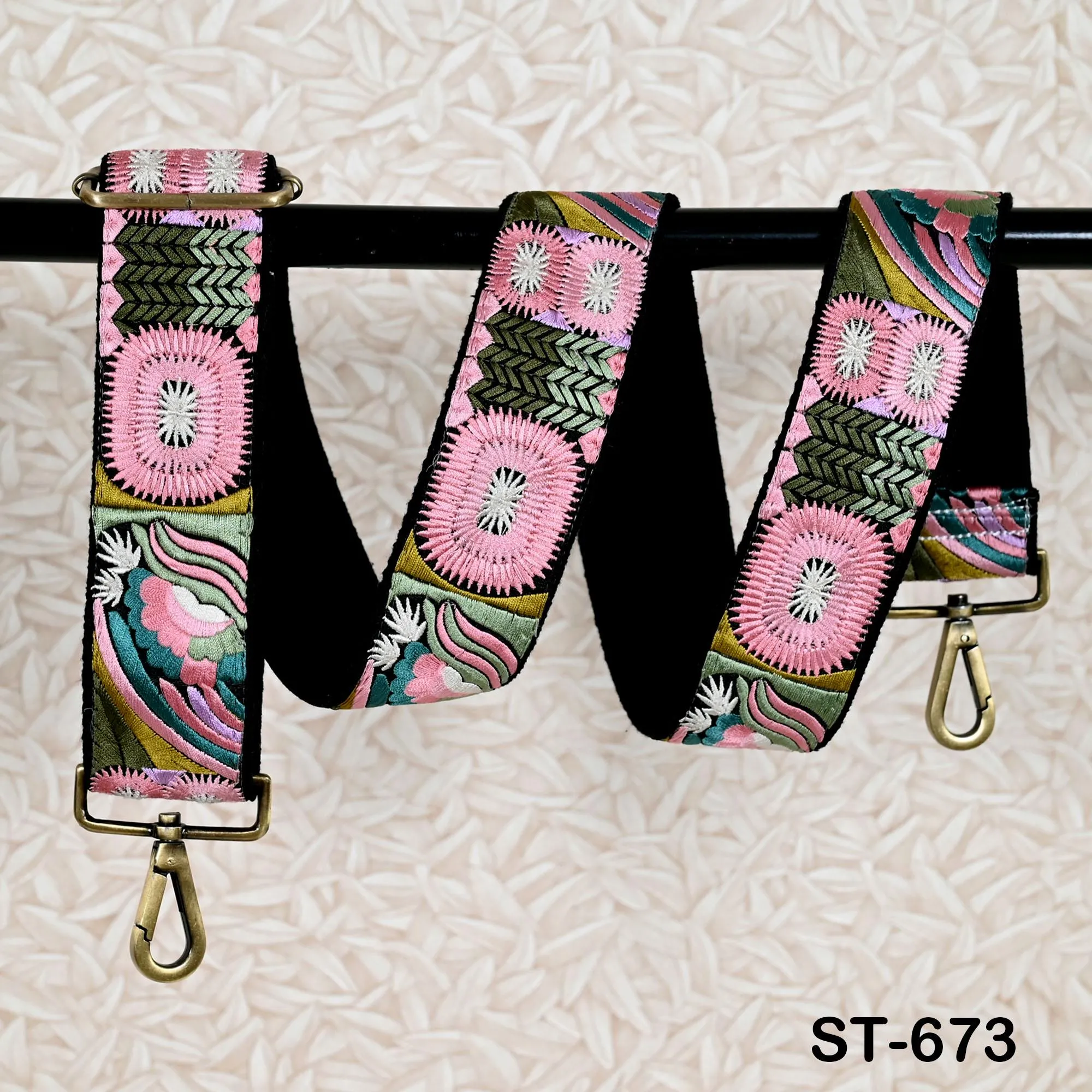Replacement Handbag Boho Bag Strap Embroidered Camera Strap Crossbody Strap for Purses Embroidery Adjustable Guitar Strap Gift for Mothers