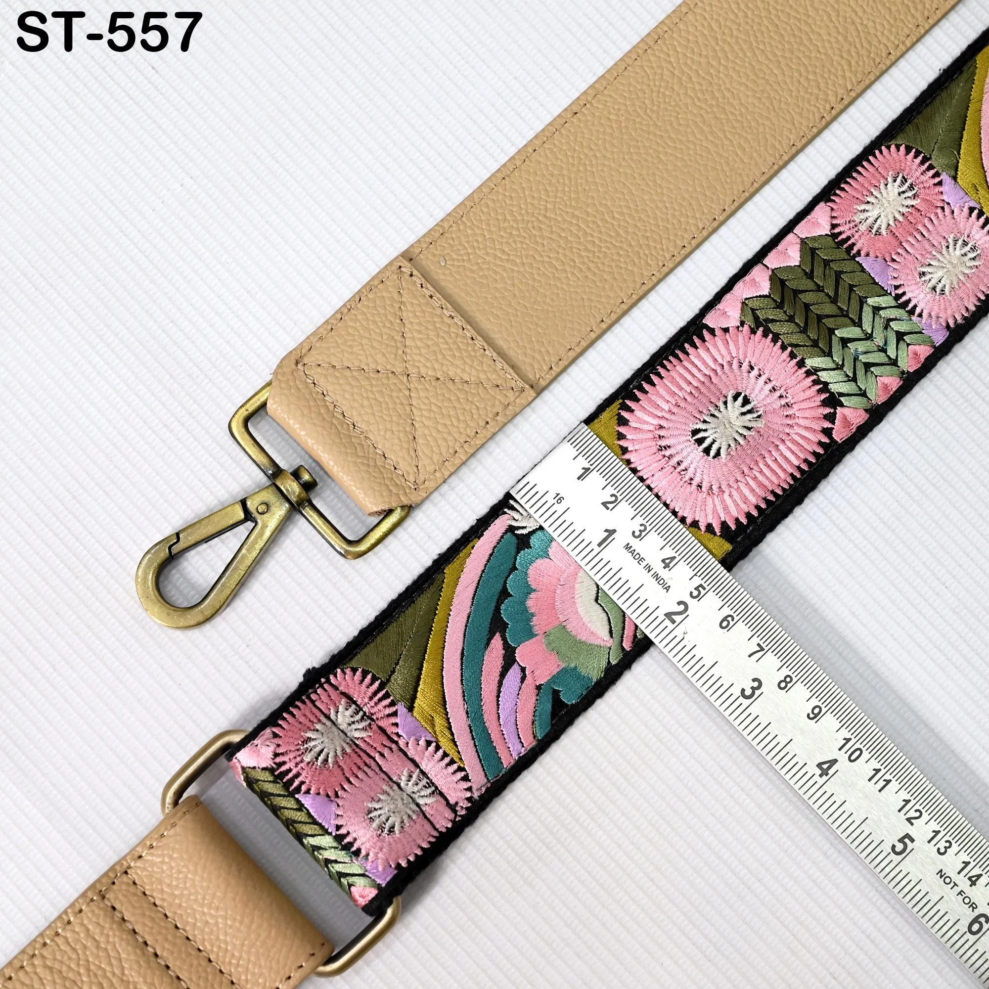 Replacement Leather Handbag Boho Bag Crossbody Strap Gift for Father Camera Embroidery Adjustable Strap Shoulder Strap Purses Pale Taupe