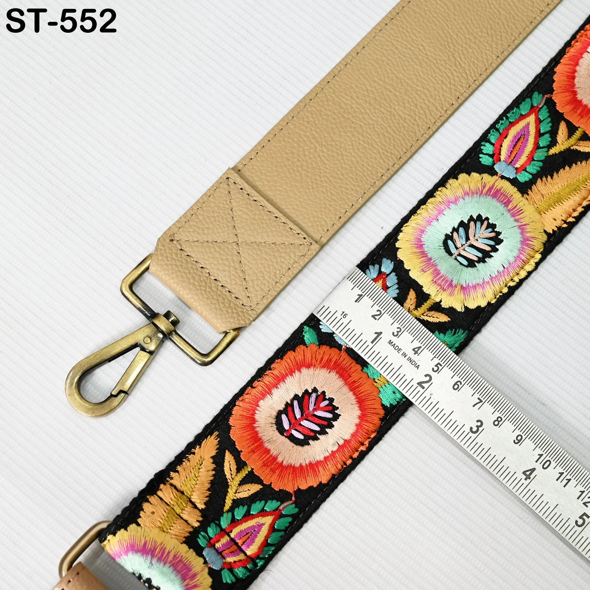 Replacement Leather Handbag Boho Bag Crossbody Strap Gift for Mother Camera Embroidery Adjustable Strap Shoulder Strap Purses Pale Taupe