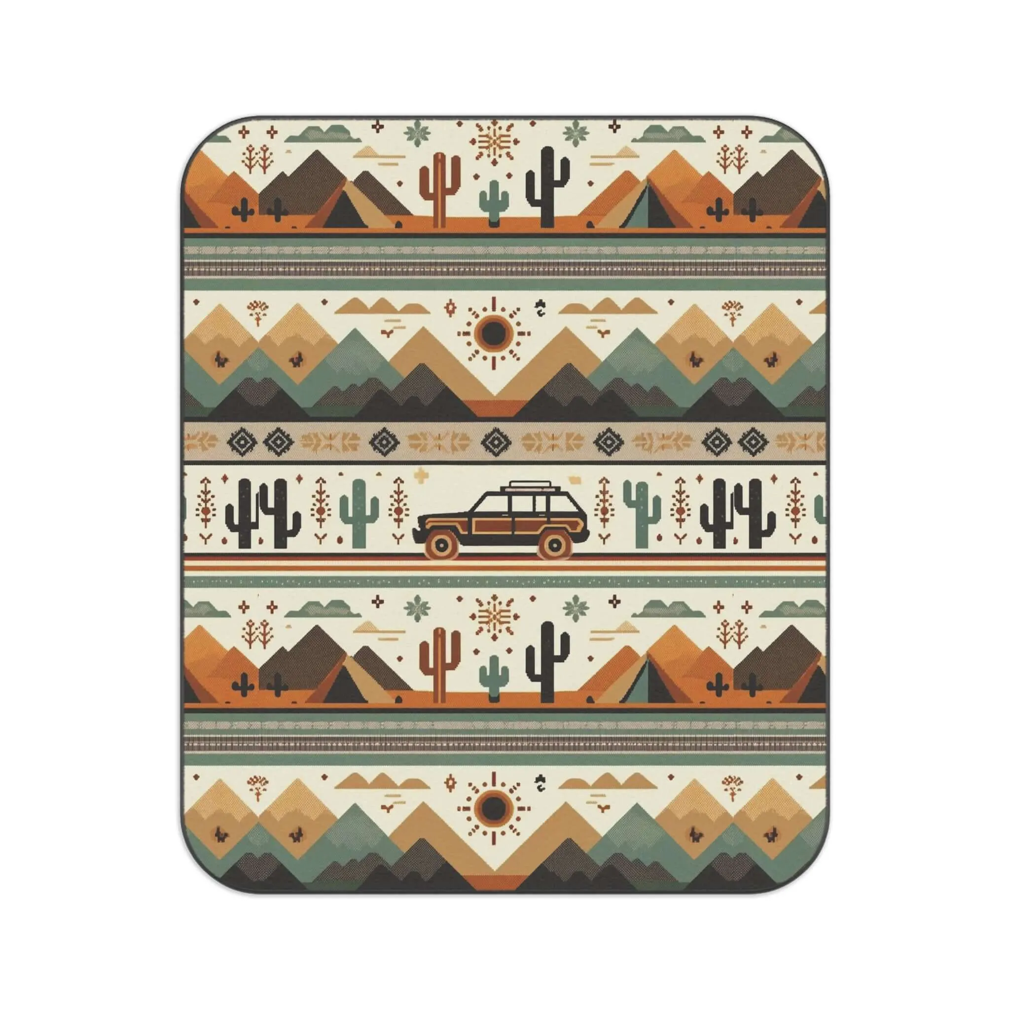 Retro Waterproof Picnic Blanket – Soft & Portable