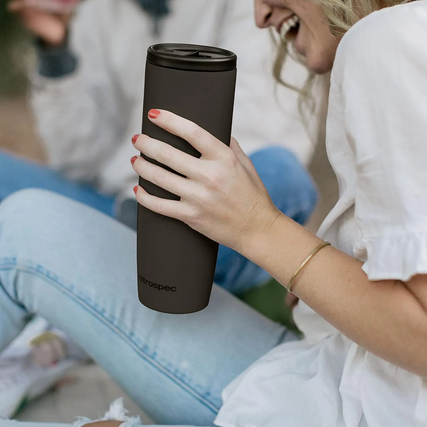 Retrospec Arroyo Stainless Steel Tumbler with Lid and Straw - Reusable Insulated Tumbler Cup - Iced Coffee Travel Mug - Double Walled Thermal Tumblers