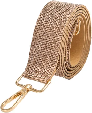 Rhinestone Purse Strap Replacement 1.5 Wide Crystal Crossbody Bag Shoulder Handbag Straps for Women, Not Adjustable
