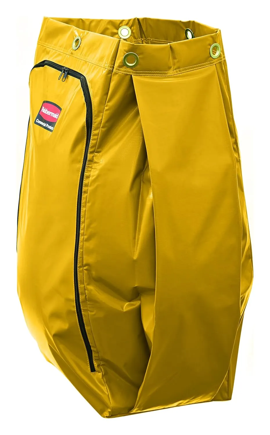Rubbermaid Commercial High Capacity Vinyl Janitorial Cleaning Cart Bag, Waste/Trash/Laundry/Linen Collection for Restraurant/Café/Office/School/Motel/Facility, 34 Gallon, Yellow