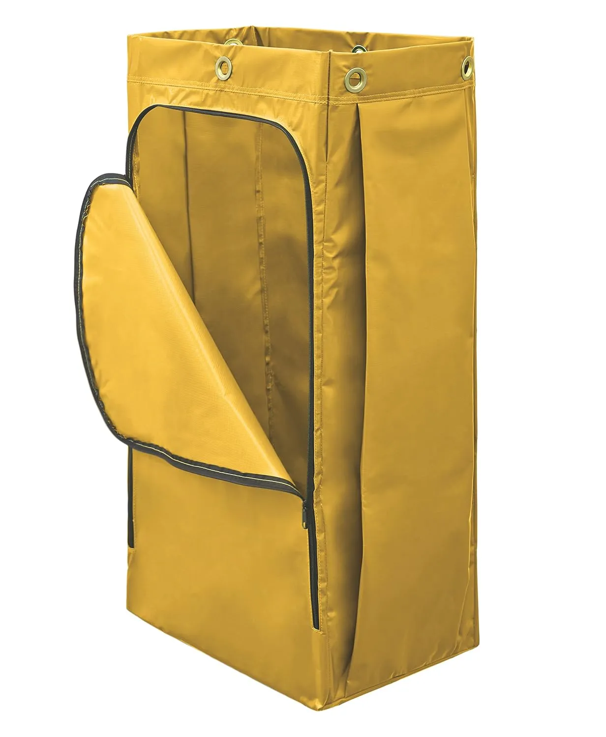 Rubbermaid Commercial High Capacity Vinyl Janitorial Cleaning Cart Bag, Waste/Trash/Laundry/Linen Collection for Restraurant/Café/Office/School/Motel/Facility, 34 Gallon, Yellow