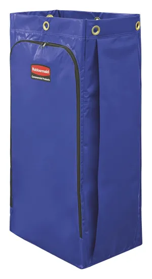 Rubbermaid Commercial Products High-Capacity Cleaning/Utility Cart Bag, 34-Gallon, Blue, Compatible with Rubbermaid Cleaning Carts