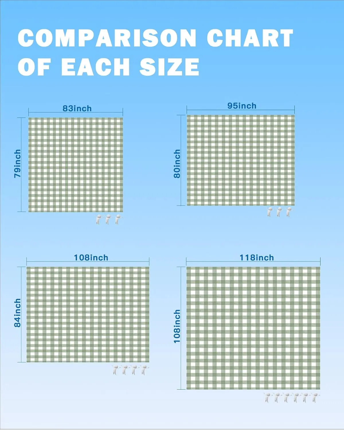 Sage Green Buffalo Plaid Beach Blanket Waterproof Sandproof, Farmhouse Green White Checkered Lightweight Outdoor Picnic Blanket Portable Large Beach Mat for Travel/Camping/Hiking 83"x79"