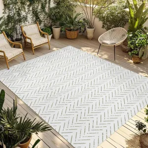 Sage Green Striped Outdoor Patio Rug 5x8ft Large,Washable RV Camping Outside Area Runner Rug Mat,White Geometric Minimalist Boho Striped Carpet for Picnic Backyard Deck Porch Balcony Beach & Indoor