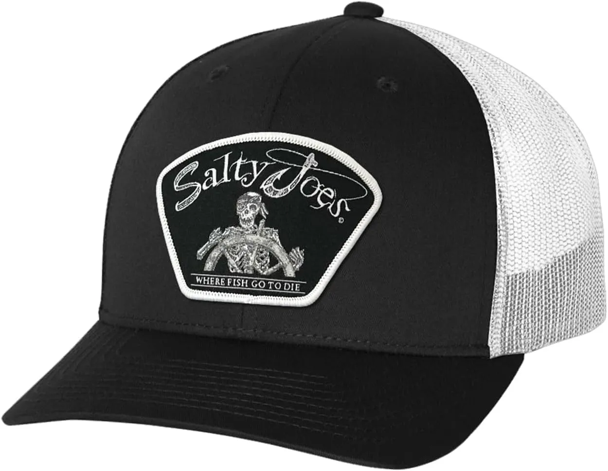SALTY JOES Where Fish Go to Die Patch Mesh Trucker Hats