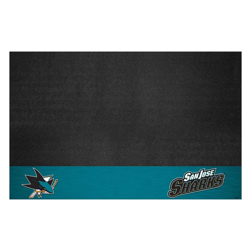San Jose Sharks NHL Vinyl Grill Mat(26x42)