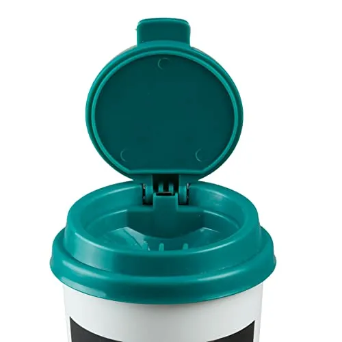 SaSaSa Plastic Car Ashtray Bucket Container for Cigarette Butt with Lid, Self Estinguishing for Outdoor Indoor Modern Home Decor Tabletop Office Ash Tray for Smokers (9791)