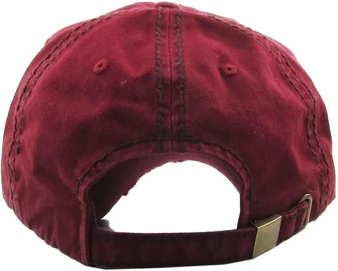 ScarvesMe Unisex Brave Soul Embroidered Vintage Cotton Adjustable Distressed Baseball Cap