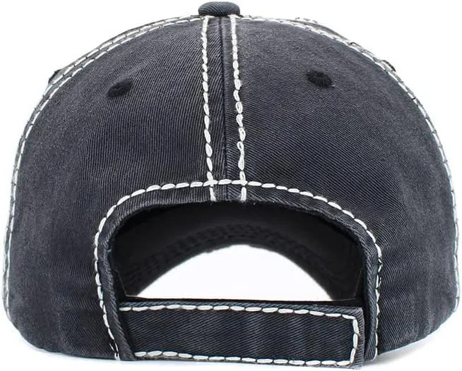 ScarvesMe Womens Hope Anchors The Soul Embroidered Patch Vintage Cotton Distressed Baseball Cap Hat