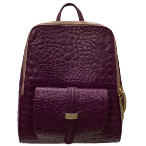 SCOPELOS. PURPLE 3D LEATHER ART BACKPACK