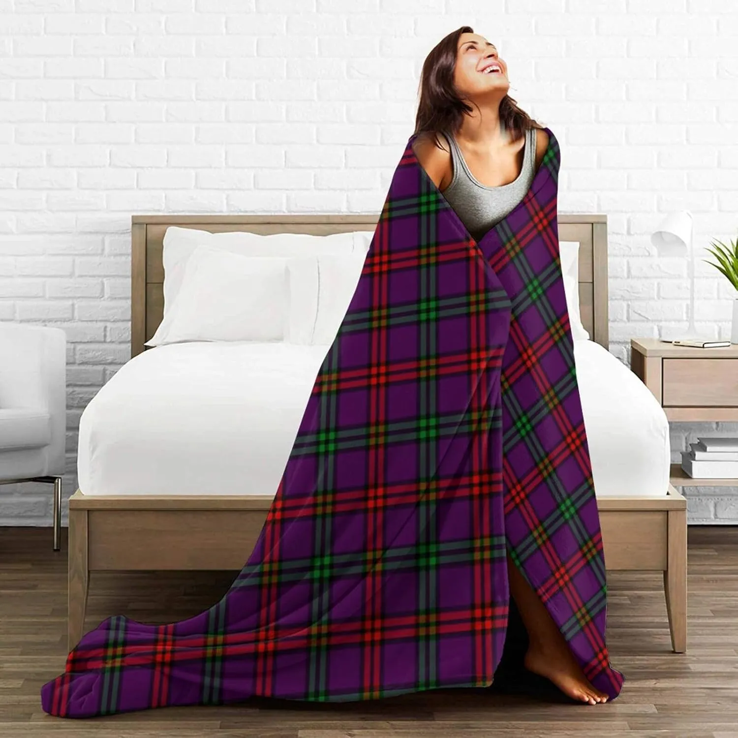 Scottish Clan Montgomery Tartan Plaid Ultra-Soft Micro Fleece Blanket 3D Fashion Print All Season Couch Sofa Warm Bed Throw Blanket 60"X50"